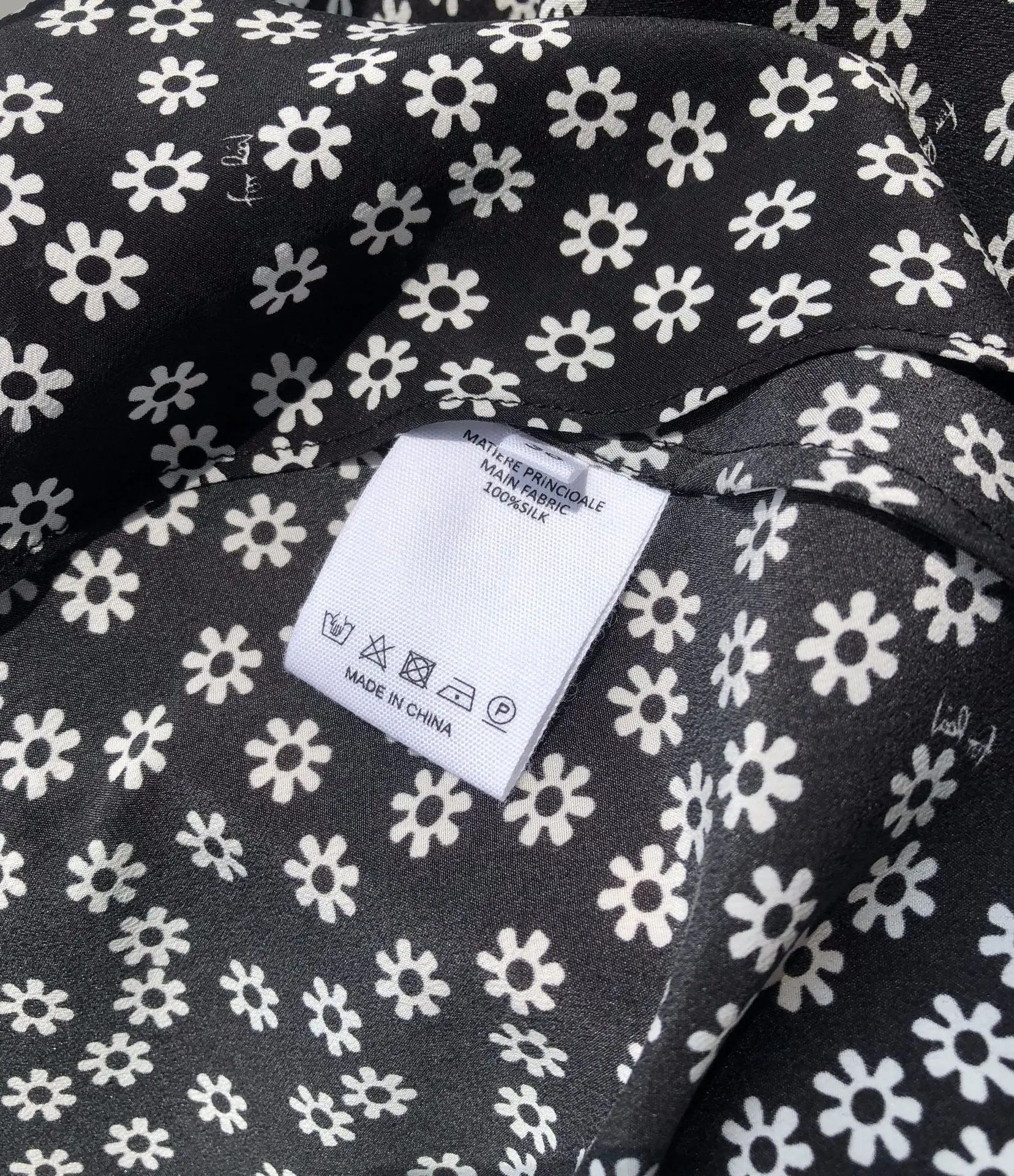 French Daisy Vintage Girl Silk Polka Dots U Neck V Back Sexy Summer Women Long Dress