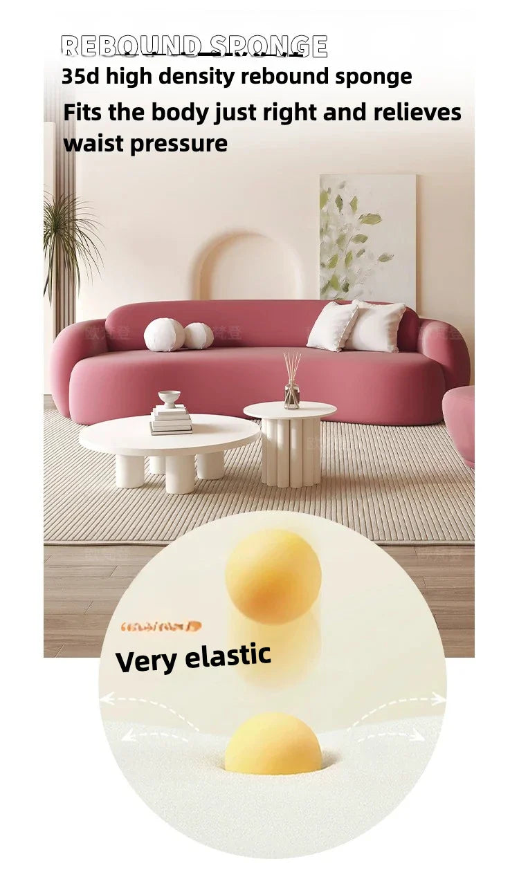 European Italiano Velvet Living Room Sofa Pink Floor Light Luxury 3 Seat Couch Christmas Organizer Sofa Inflavel Home Decoration