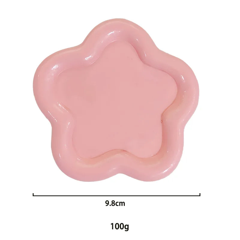 Creative Resin Trays Home Decor Jewelry Dish Heart Cloud Shape Storage Plate Organizer