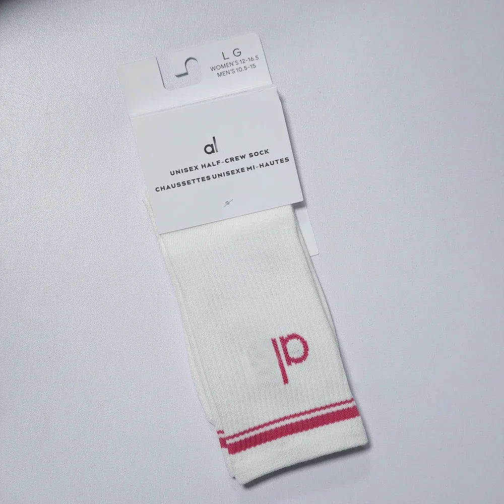 Yoga Socks Summer Lightweight Sports Socks Cotton Stockings 18cm Long Socks Mesh Breathable Socks Gym Outdoor Soft Comfort AL