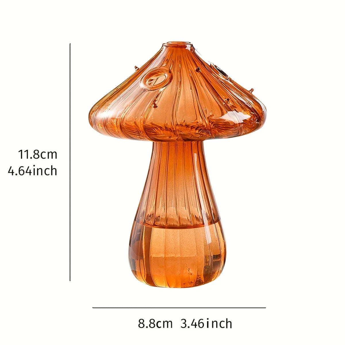 Delicate Colourful Mushroom Vase Creative Hydroponic Transparent Glass Aromatherapy Vase Living Room Dining Room Desktop Art Decoration