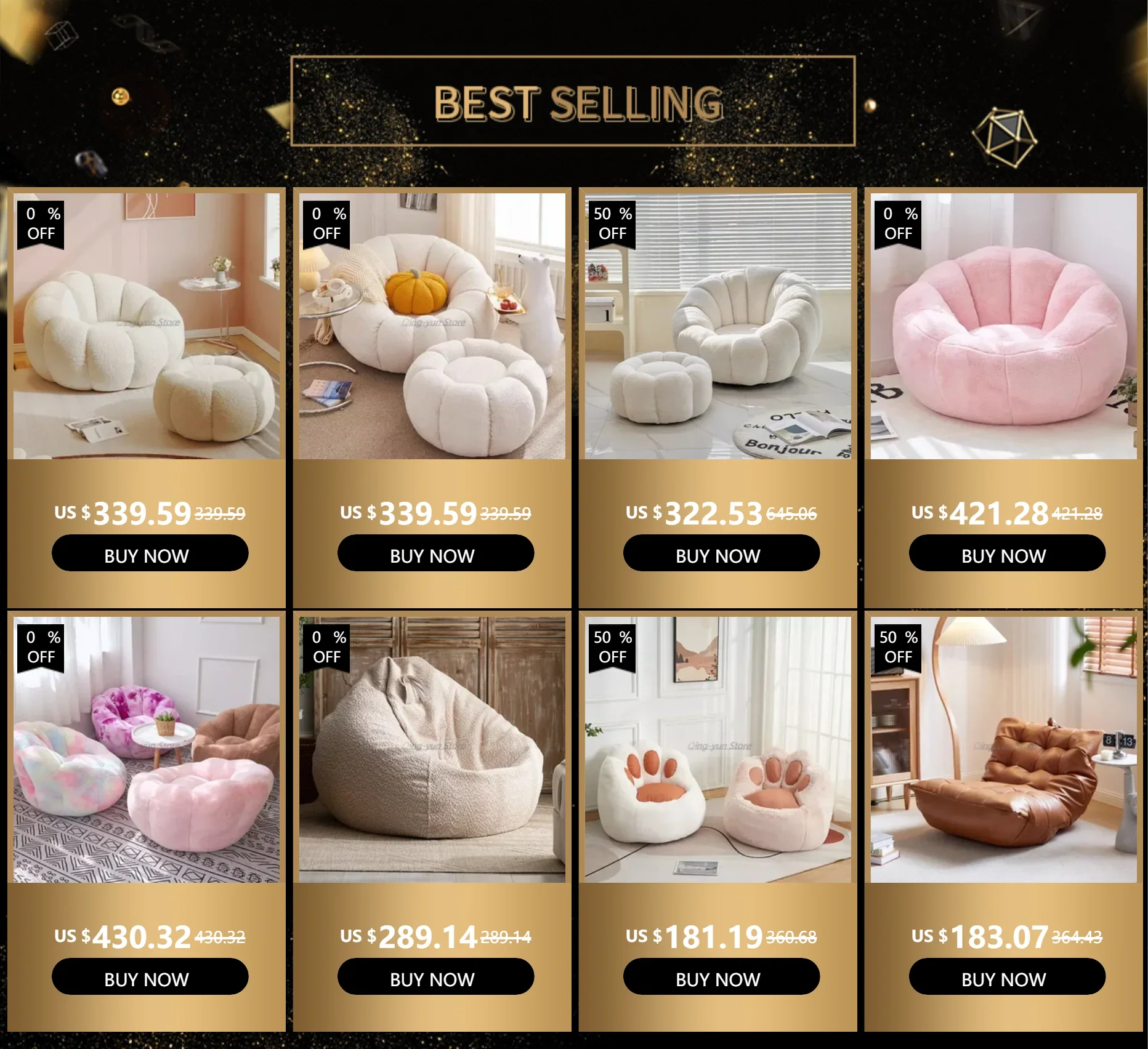 Kawai Curved Bean Bag Sofa Pink Lazy Exterior Sitting Bean Bag Sofas Comfortable Reclining Furniture