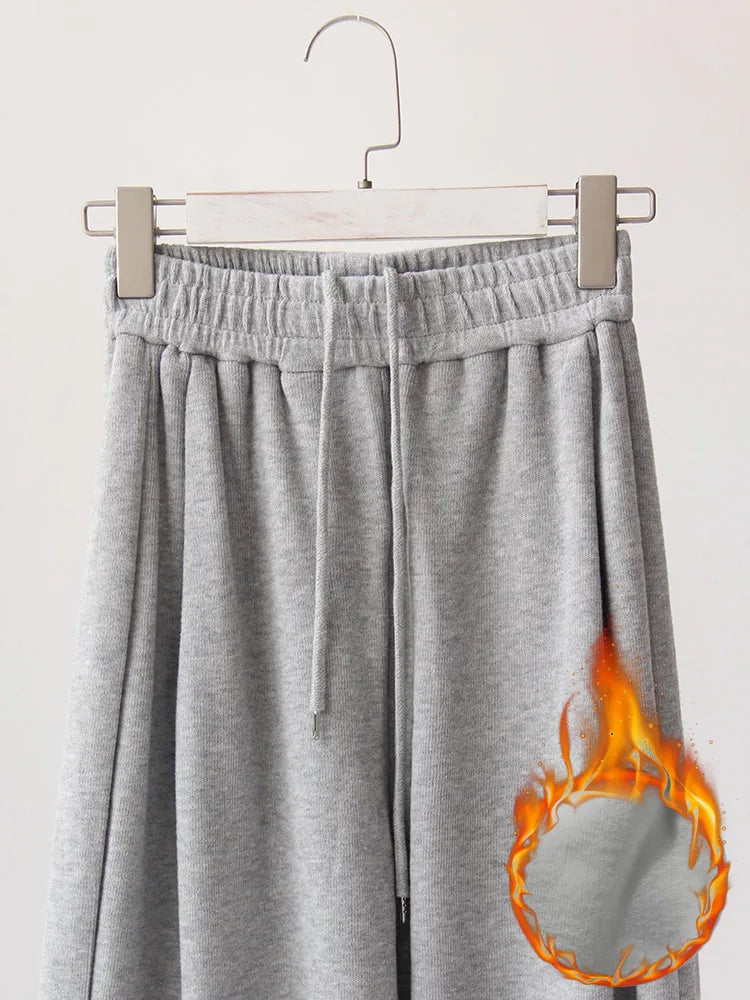 Summer Straight Leg Sweatpants For Women High Waist Jogger Wide Leg Trousers Women's Sports Pants White Sweatpants Wtpants Women