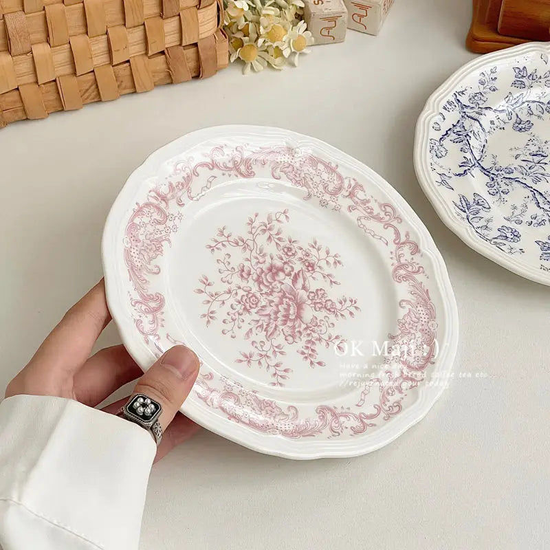 French Flat High-grade Saucer Ceramic Plate