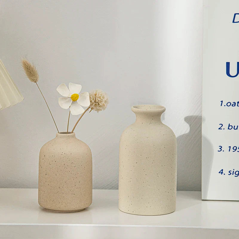 Ceramic Vase White Flower Pot Nordic Decorative Vase Dry Flower Vases for Home