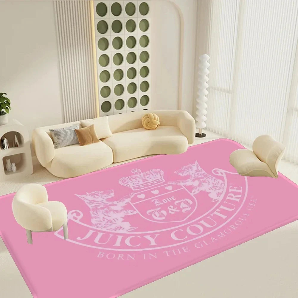 Juicy Couture Floor Mat Rectangle Anti-slip Home Soft Rug