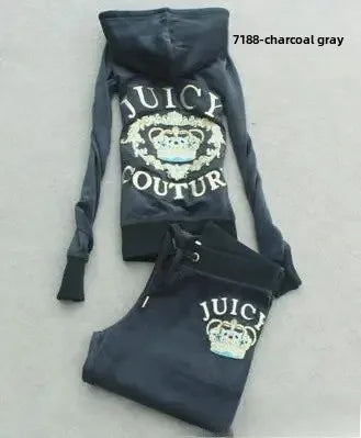 Slimming Casual Velvet Two-Piece Set Yoga Wear