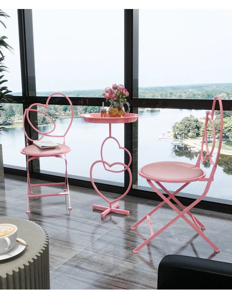 Romantic Pink Web Tables And Chairs