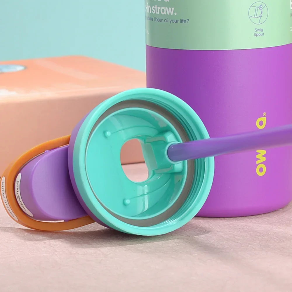 Insulated Stainless Steel  Cup Water Bottle with Straw, BPA-Free Sports Water Bottle, Great for Travel 32 Oz