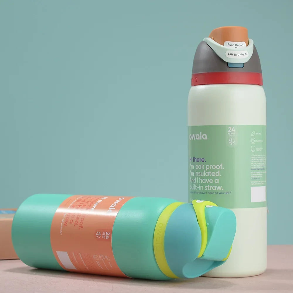 Insulated Stainless Steel  Cup Water Bottle with Straw, BPA-Free Sports Water Bottle, Great for Travel 32 Oz