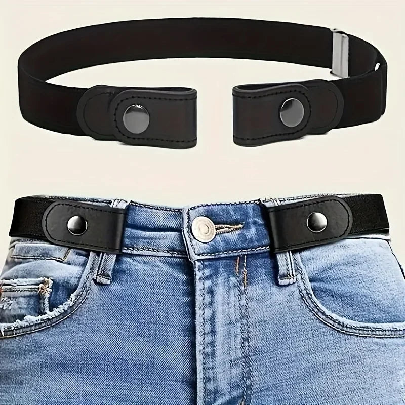 Women 1pc Buckle-Free Belt For Jean Pants, Dresses, No Buckle Stretch Elastic Waist Belt, No Bulge, No Hassle Waist Belt