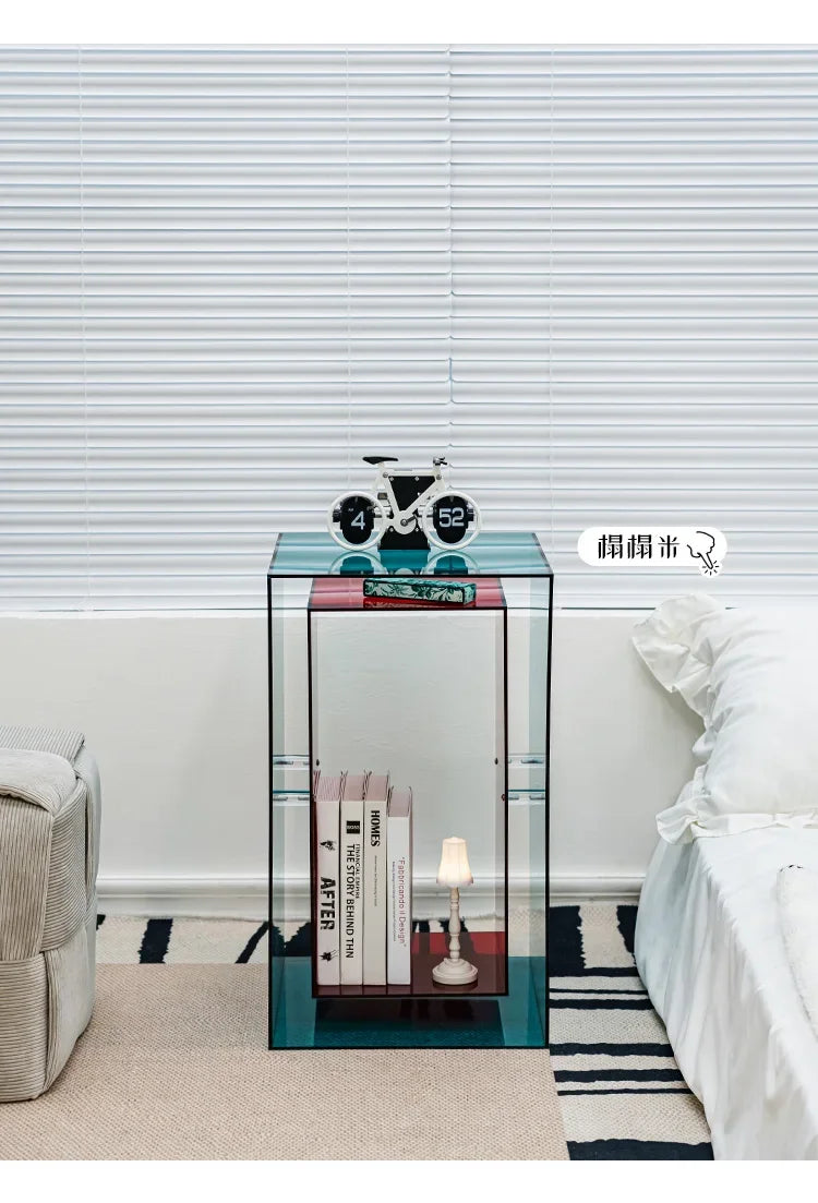 New Style Acrylic Tea Table Small Transparent Modern Storage Side Cabinet