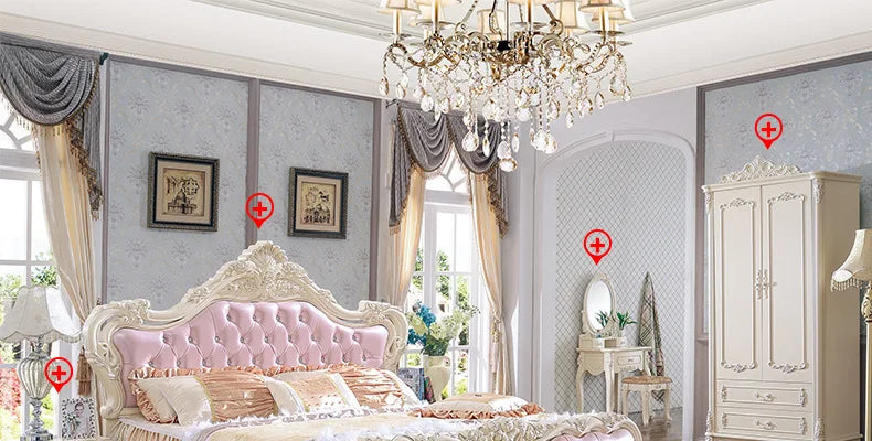 Pink Bedroom Suite Sets Home Luxury Bedroom Furniture -  European Lit Princess Bed
