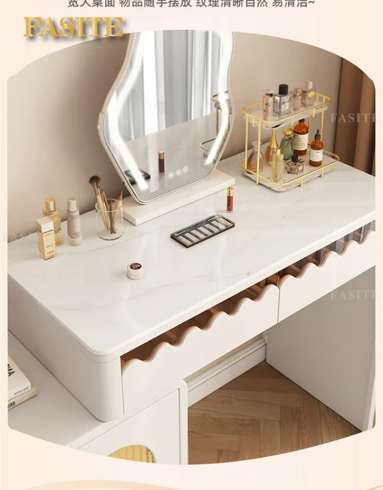 Modern Simple Makeup Table Household Bedroom Writing Desk Corner Desk Integrated Makeup Table