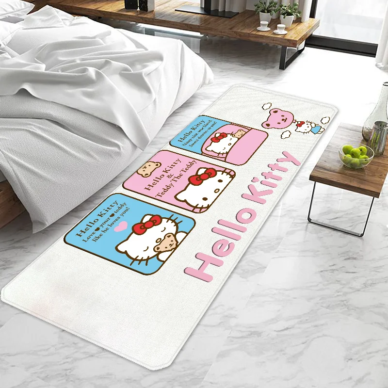 Cute Hello Kittys Door Mat Entrance Doormat Non-slip Washable Kitchen Carpet Living Room Hallway Rugs Door Mats Bathroom Bath