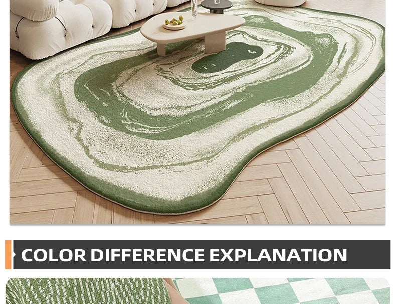 Imitation Cashmere Style Carpet Living Room Shaped Bedroom Irregular Bedside Rug