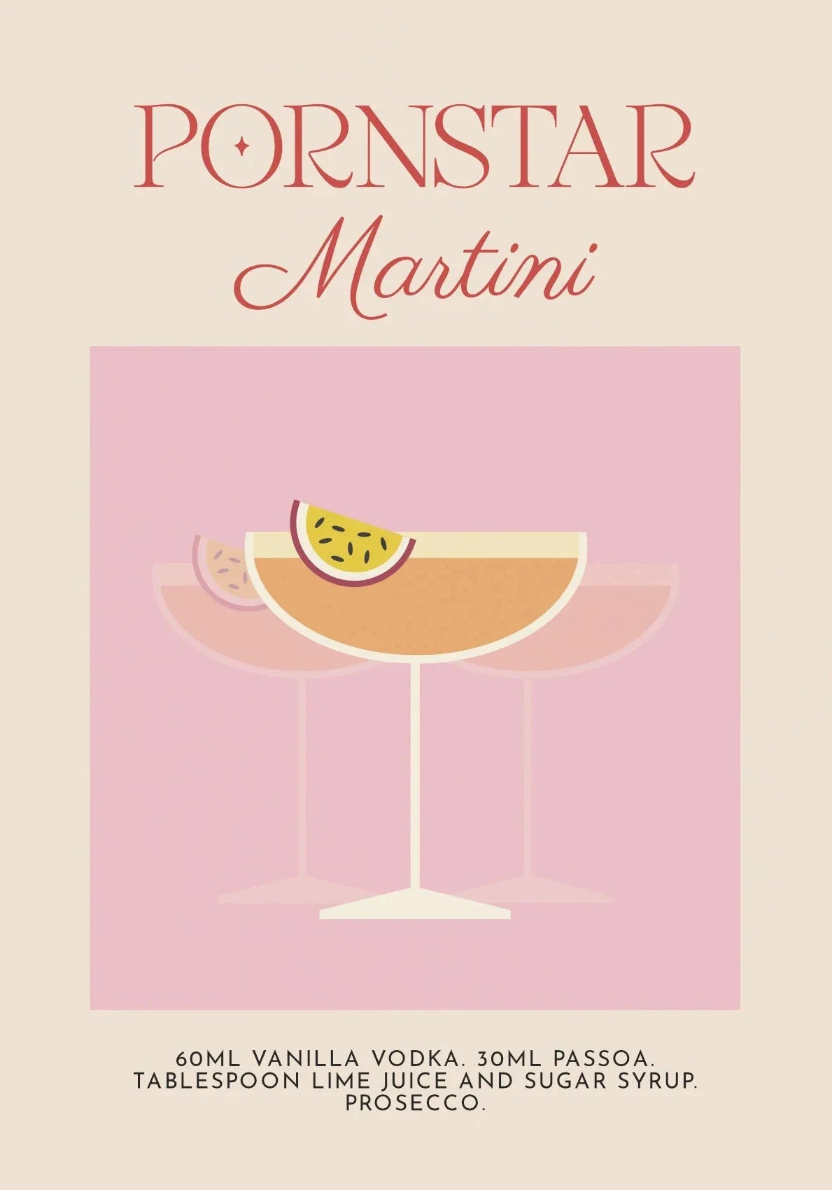 Retro Cocktail Alcohol Drink Poster Aperol Spritz Espresso Martini Canvas Printing Wall Art Vintage Bar Recipe Kitchen Decor