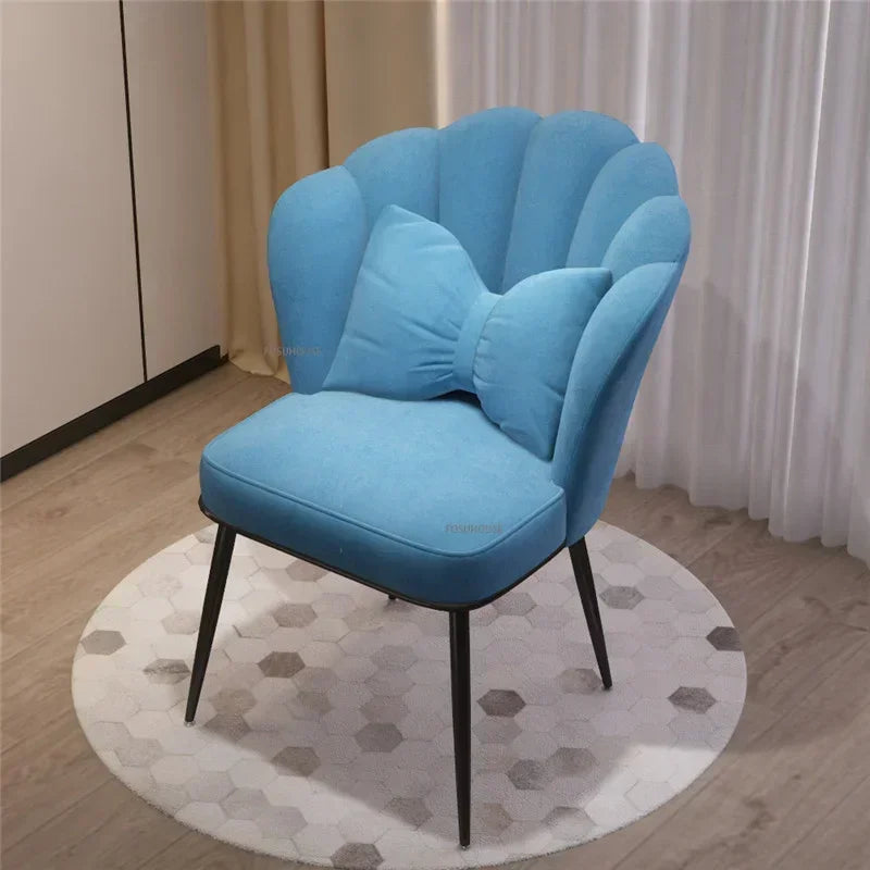 Minimalist Backrest Chair Makeup Stool Vanity Cute Light Luxury Dressing Table Modern Furniture
