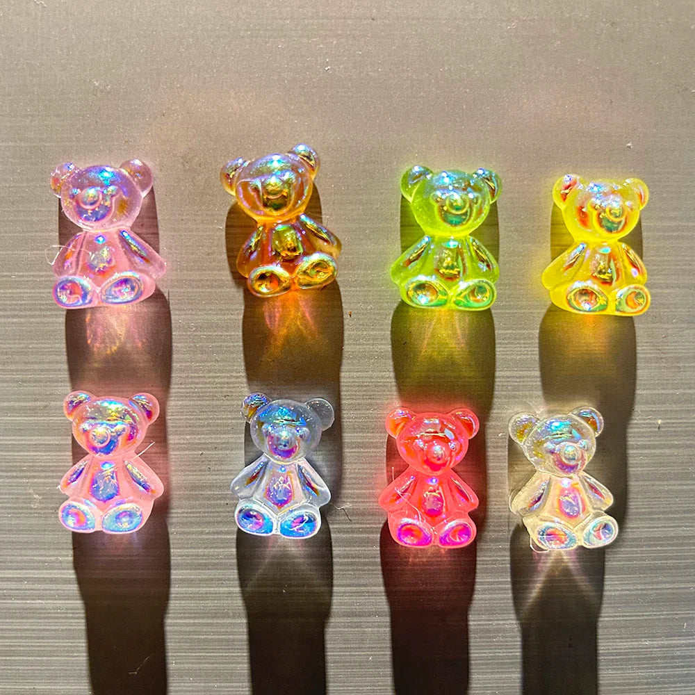 Magnet Transparent Bow Tie Bear Decor Whiteboard Photo Message Board Home 6PCS