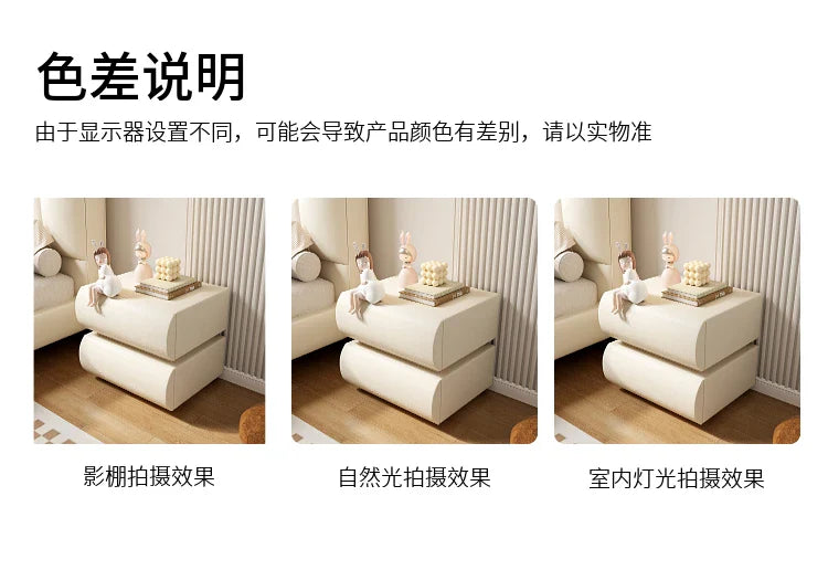 Luxury Modern Night Table Space Saving Minimalist Bedside Table Storage