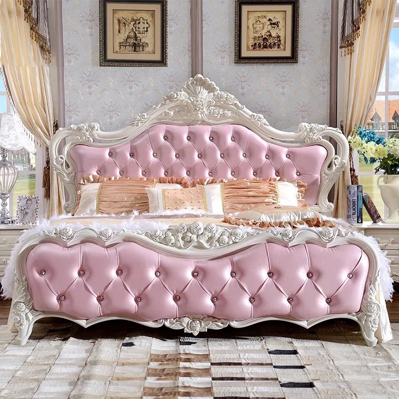 Pink Bedroom Suite Sets Home Luxury Bedroom Furniture -  European Lit Princess Bed