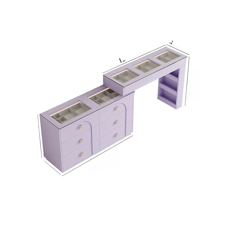 Room Dresser Makeup Bedroom Drawers Mirror Storage Cabinet Hairstyles Comfortable Illuminated Furniture