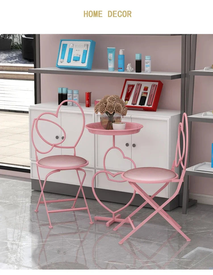 Romantic Pink Web Tables And Chairs