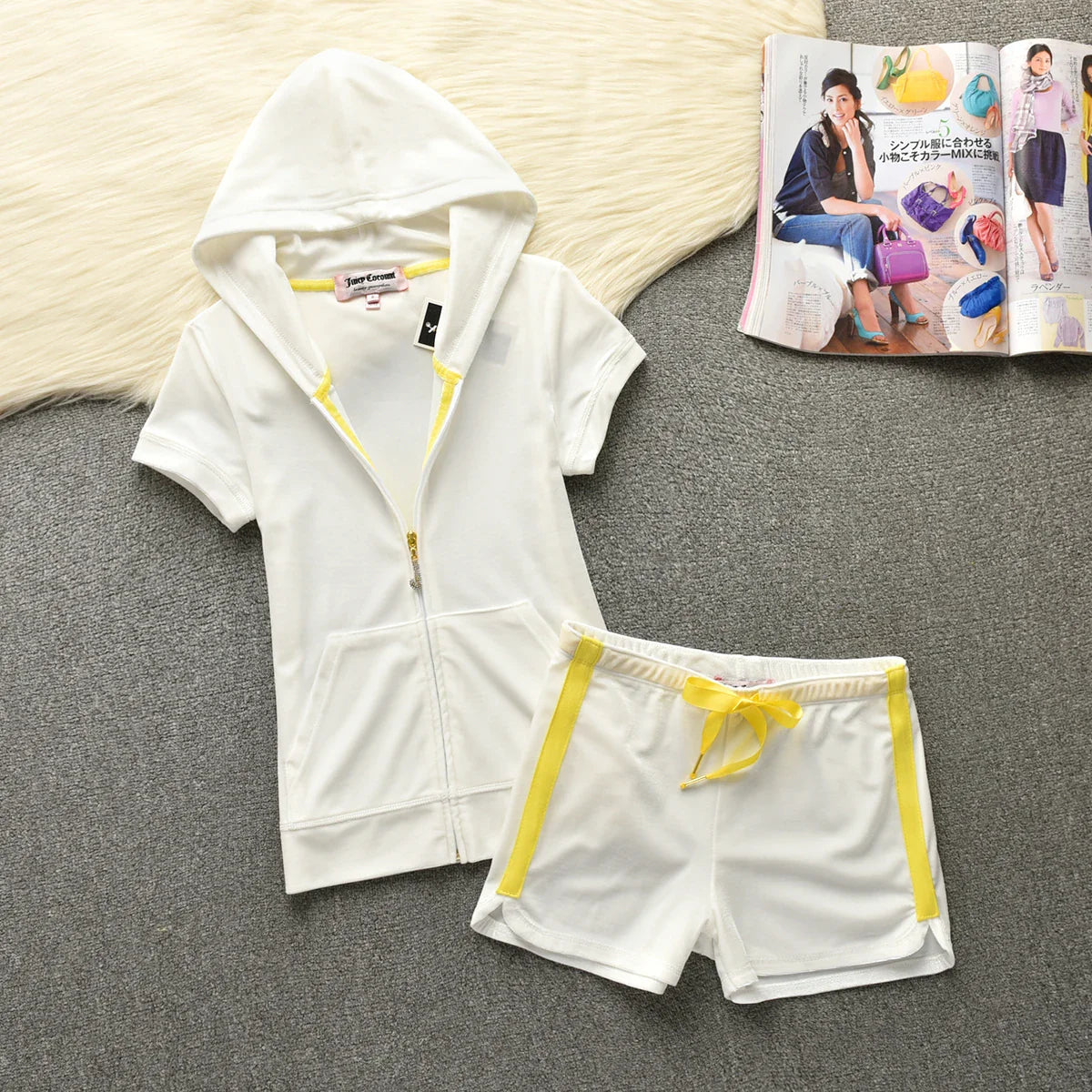 Velvet Velour Shorts Tracksuit Two Piece Sets Women Outfit Short Sleeve Top and Short Sets