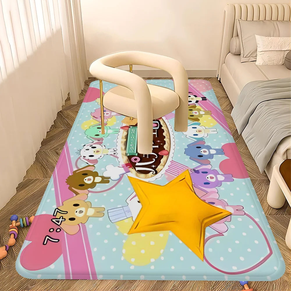 Sugarbunnies Anime Kawaii Entrance Door Mat Washable Non-Slip Living Room Sofa Chairs Area Mat Kitchen Welcome Doormat
