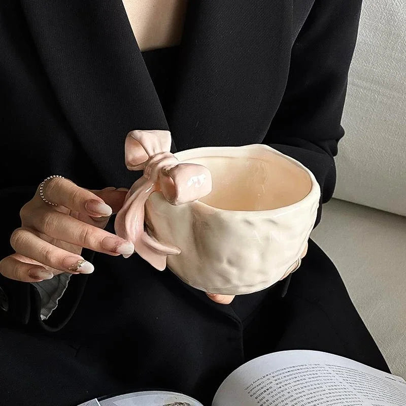 Exquisite 3D Bow Ceramic Bowl