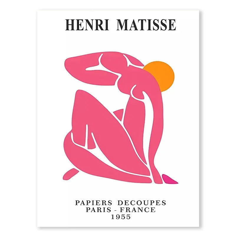 Matisse Bauhaus Angel Number Picasso Flower Wall Art Pink Tiger Poster Picture Modern Living Room Interior Decor