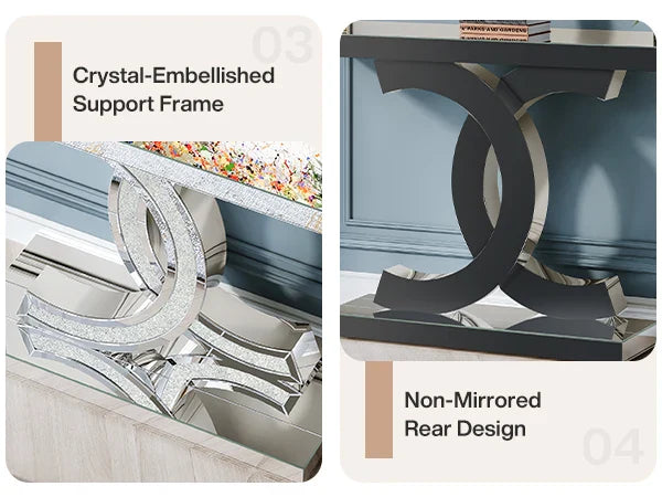 Tribesigns Gold Entryway Table, Modern 39-Inch Console Faux Marble Narrow Wood Sofa with Geometric Metal Legs