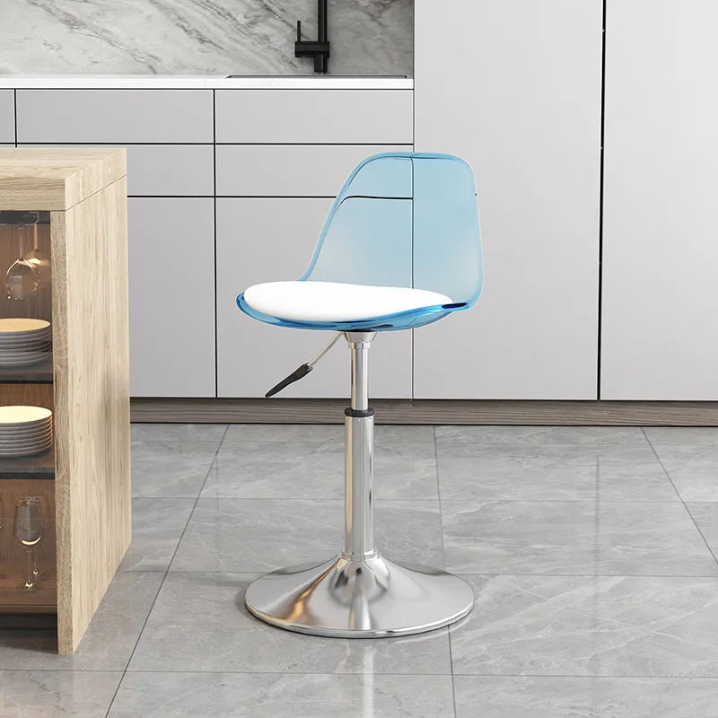 Home Dining Chair Front Desk Footstool Adjustable Lift Backrest Chair with High Stool