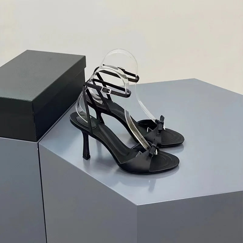 Women's Buckle Simple Peep Toe High Heels Sandals