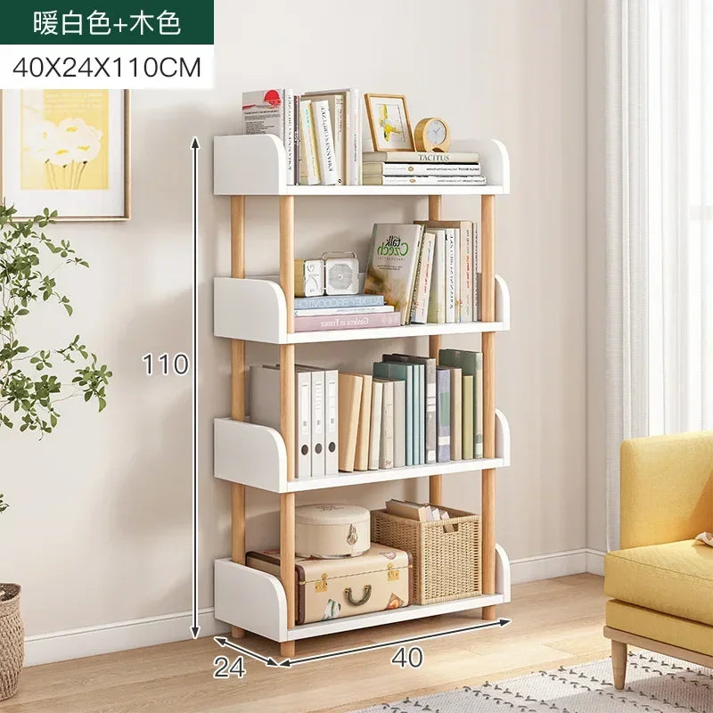 Side Table Ultra Narrow Book Shelf Creative Shelves Sofa Side Rack Bookcase