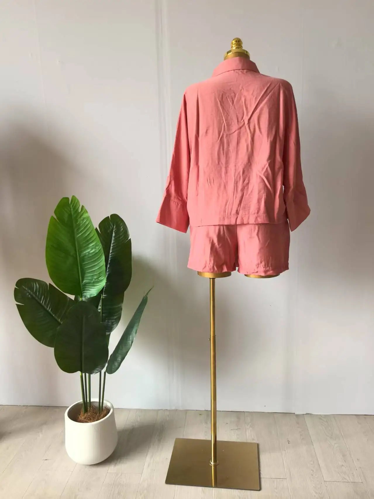 Fashion Women's Set Full Sleeve Turn-down Collar T-shirt and Skirts Shorts Chic Two 2 Piece Sets Outfit