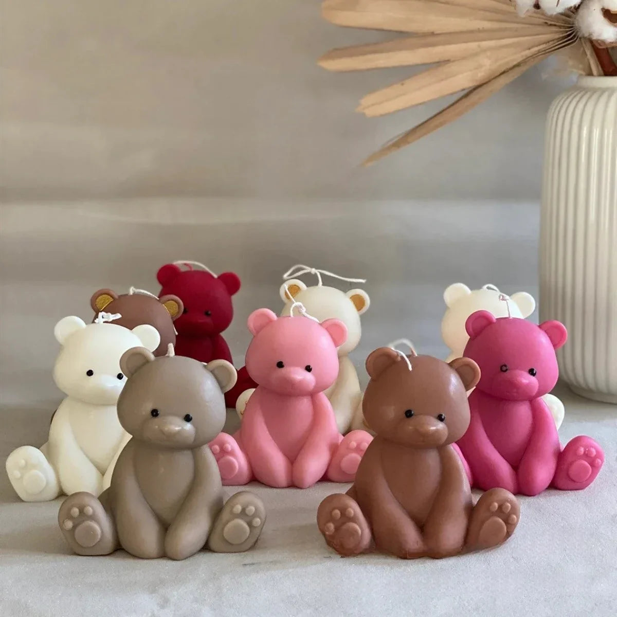 Sitting 3D Bear Scented Candle Handmade Cute Soy Wax Animal Aroma Candle Home Decor