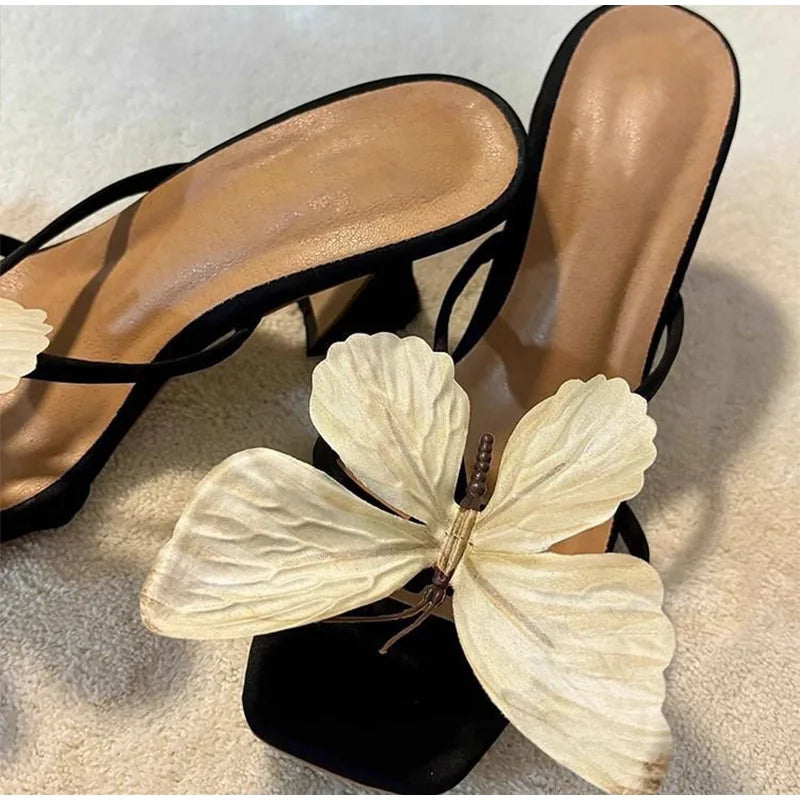 Butterfly High Heels Summer Brand New Light Luxury Fairy Elegant Comfortable Versatile Sandals