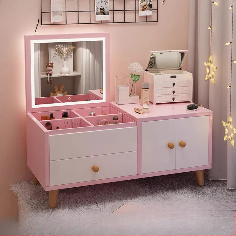 Pink Bedroom Dresser Storage Drawers Led Mirror Bedroom Dressers Wide Modern Nightstand Wardrobe Dresser