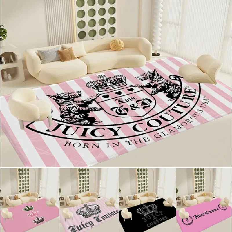 Juicy Couture Floor Mat Rectangle Anti-slip Home Soft Rug