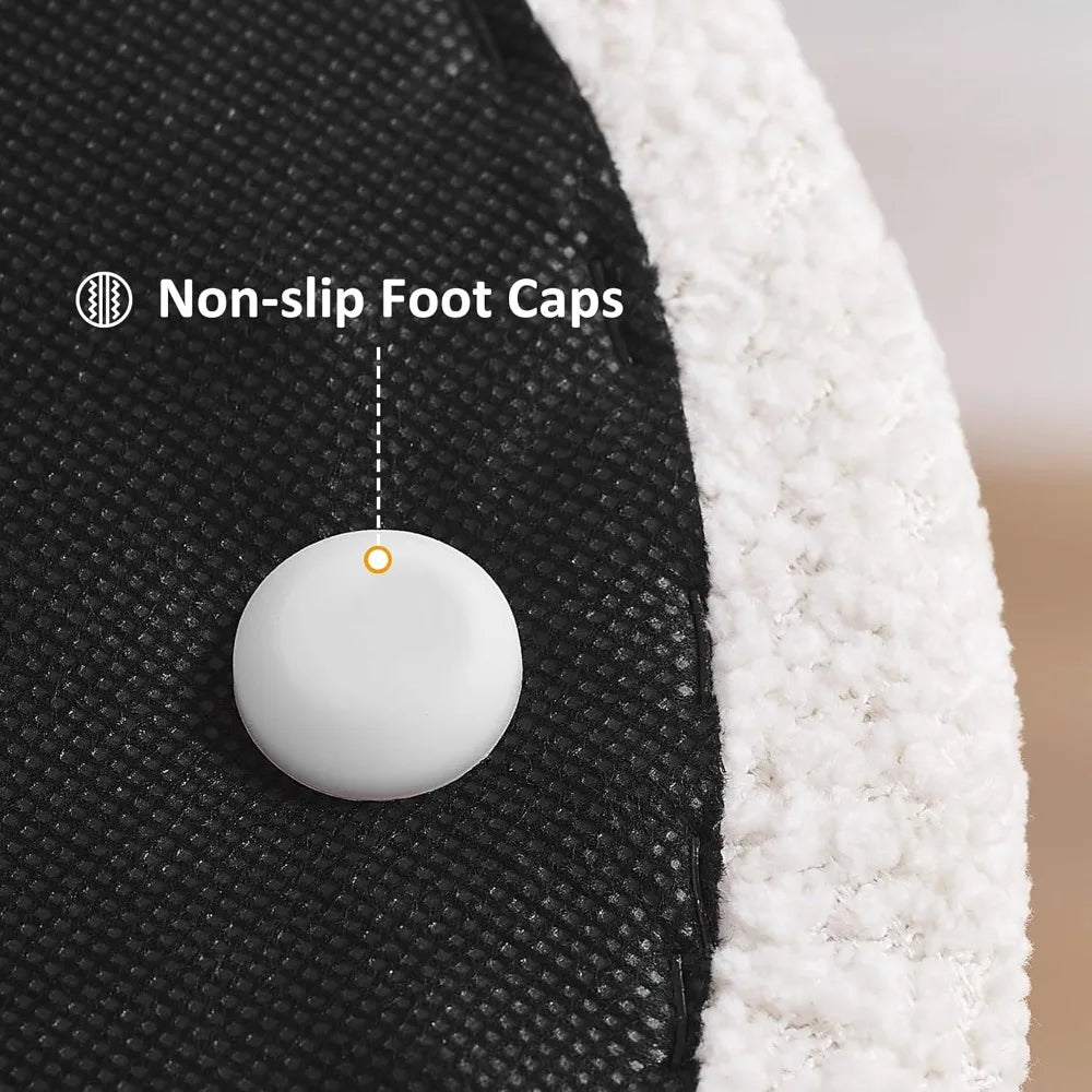 Luxury Light Mushroom Foot Rest Stool, Small Upholstered Footstool Ottoman for Makeup, Living Room, Bedroom, Stools & Ottomans