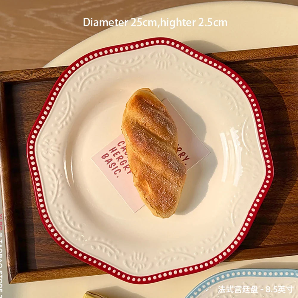 French Dessert Exquisite Retro Ceramic Plate