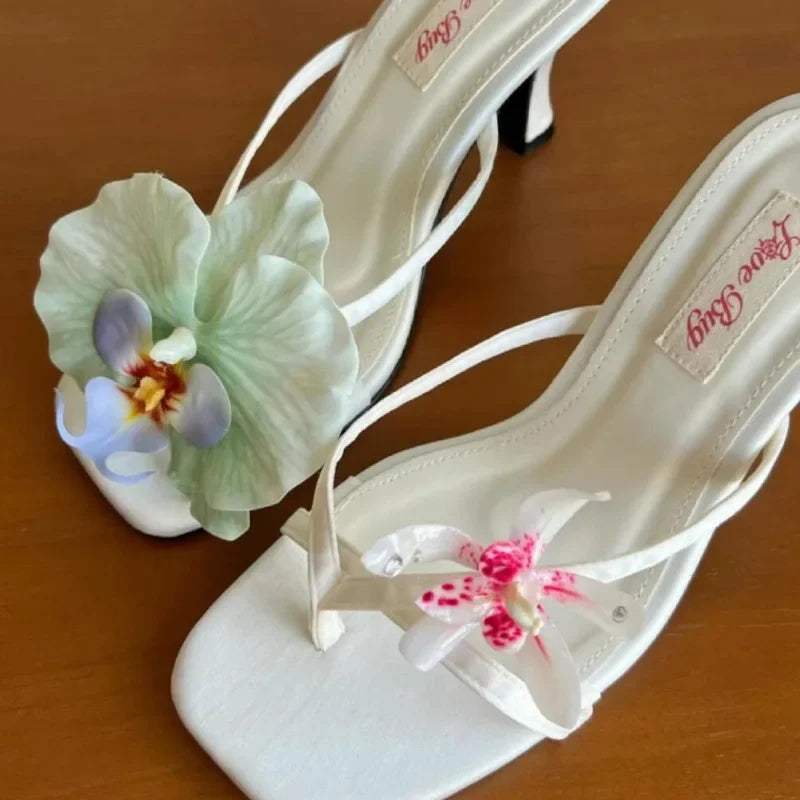 Summer Exquisite Butterfly Magnolia Flowers Holiday Casual Style Sandal