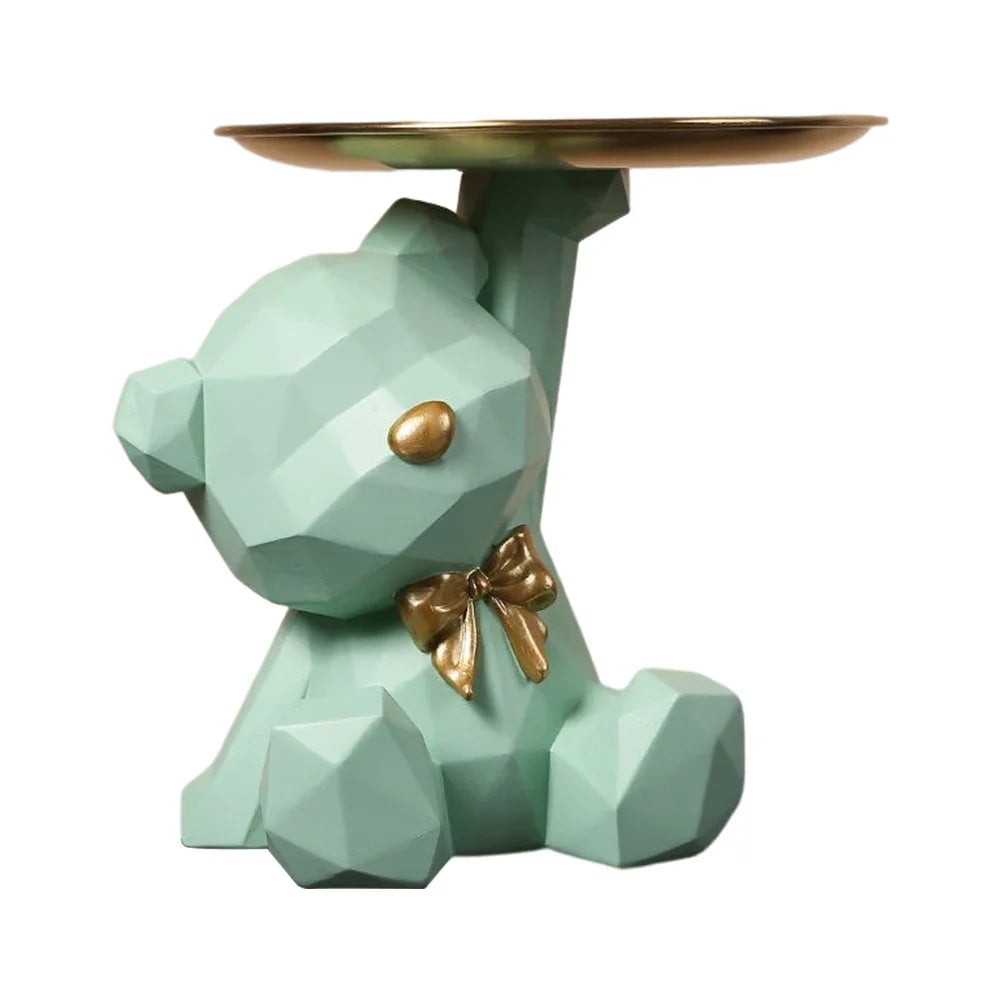 Geometric Bear Key Holder Figurine Entrance
