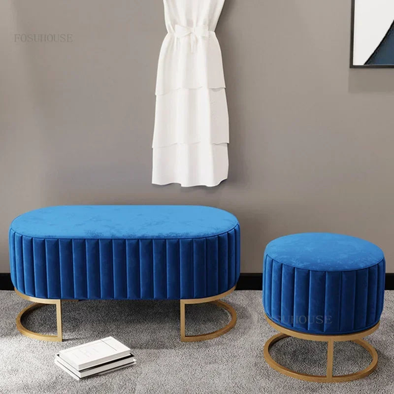 Ottomans Minimalist Shoe Portable Stools Cafe Viila Vanity Stool Home Furniture Portable Stool