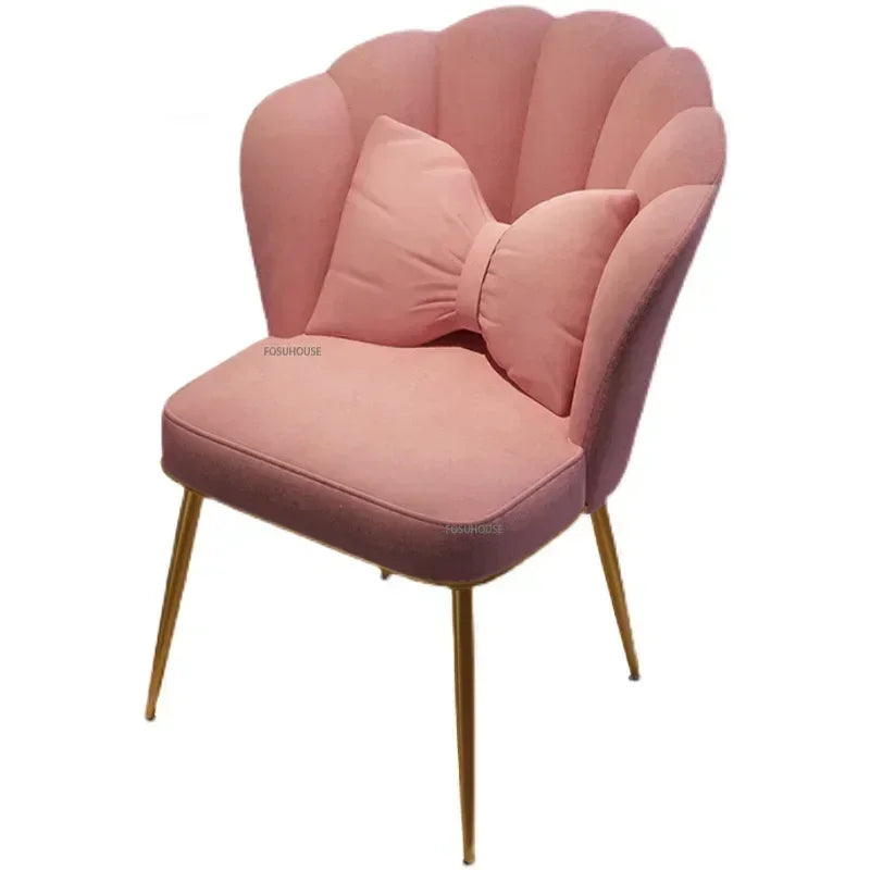 Minimalist Backrest Chair Makeup Stool Vanity Cute Light Luxury Dressing Table Modern Furniture