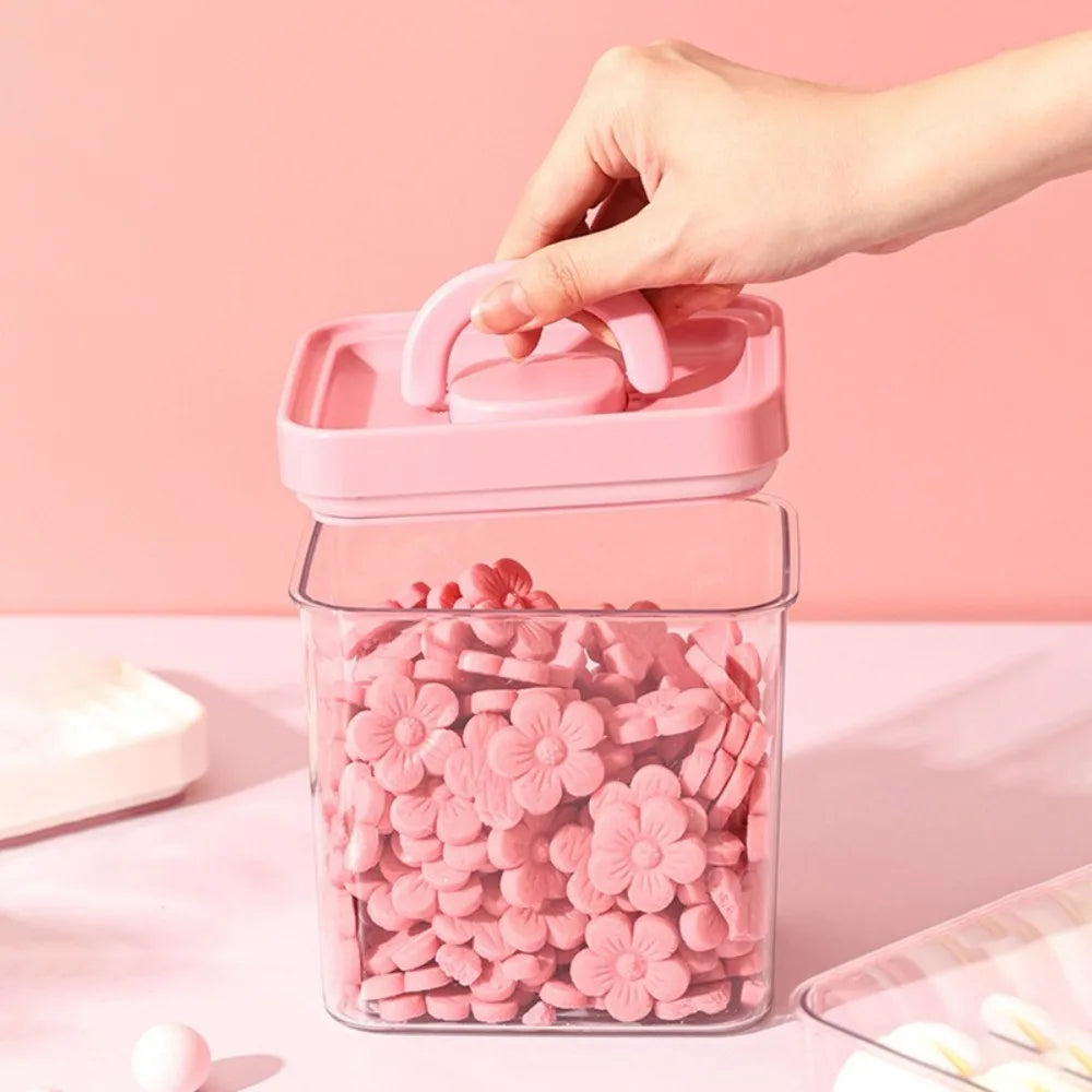 New With Lids Food Storage Box Large Capacity Moisture-proof Stackable with Handle Sealed Storage Pots Kitchen