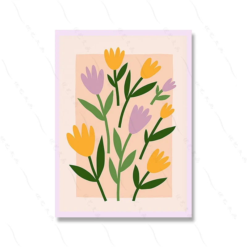 Pink Preppy Poster Print Dopamine Wall Art Pictures Danish Dorm Room Decor Colorful Canvas Painting Trendy Art Murals Decoration