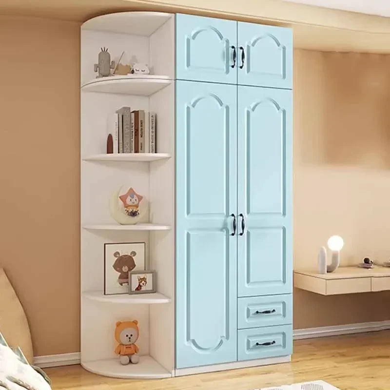 Two Door Wardrobe Clothing Organizer Style Wooden Wardrobe Summer Heavy Duty