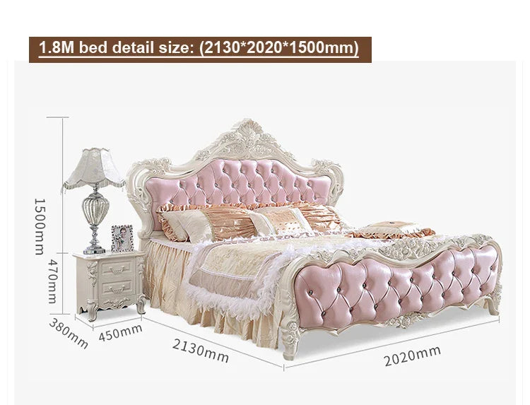 Pink Bedroom Suite Sets Home Luxury Bedroom Furniture -  European Lit Princess Bed